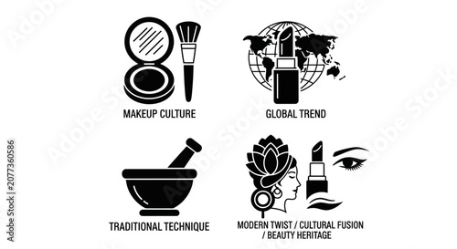 Beauty and Makeup Icons: Global Trend, Culture, Tradition, Heritage