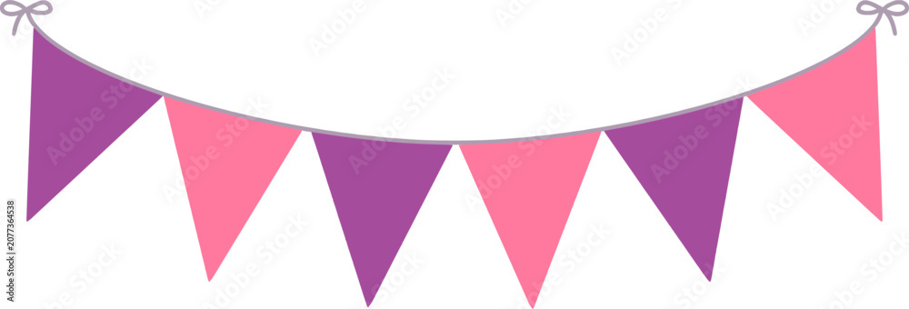 Obraz premium Triangle Bunting Garland Illustration
