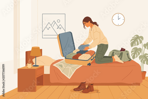 Woman in yellow sweater working on laptop at wooden desk with plants and books