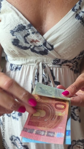 woman with money
