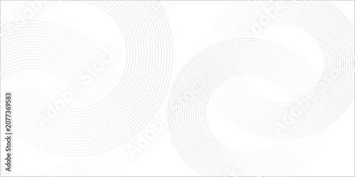 Cuadro en lienzo Abstract white glowing geometric lines on gray background