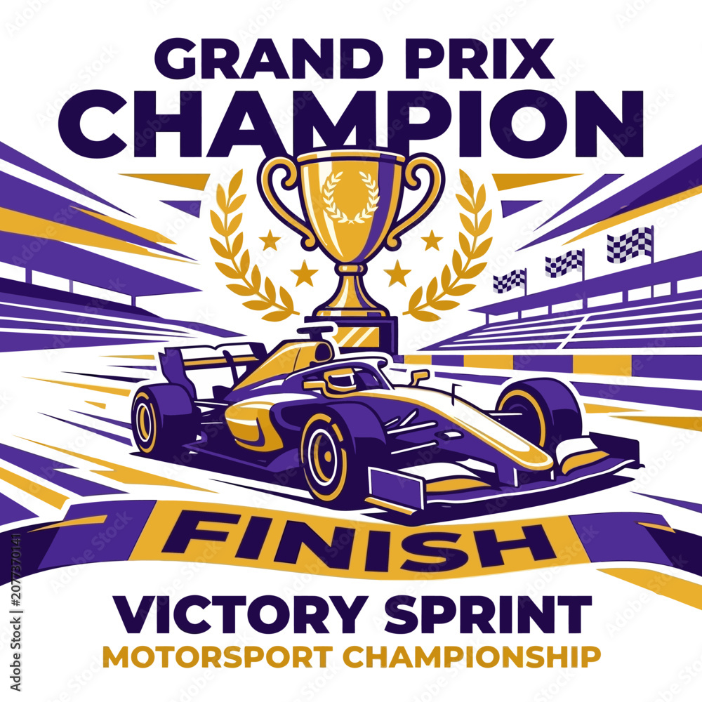 Obraz premium Grand Prix Champion Victory Sprint Motorsport Championship Trophy
