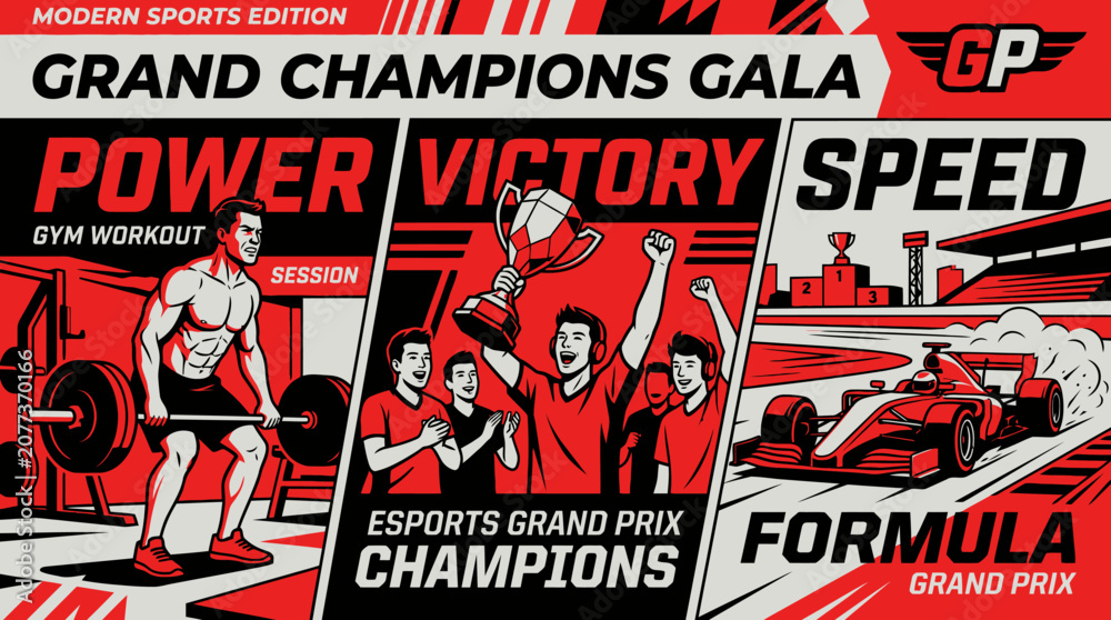 Obraz premium Grand Champions Gala Featuring Power, Victory and Speed
