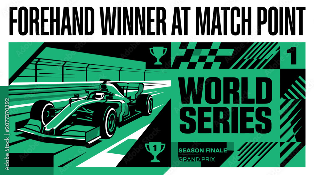 Obraz premium Formula 1racing Car Victory World Series Championship Graphic