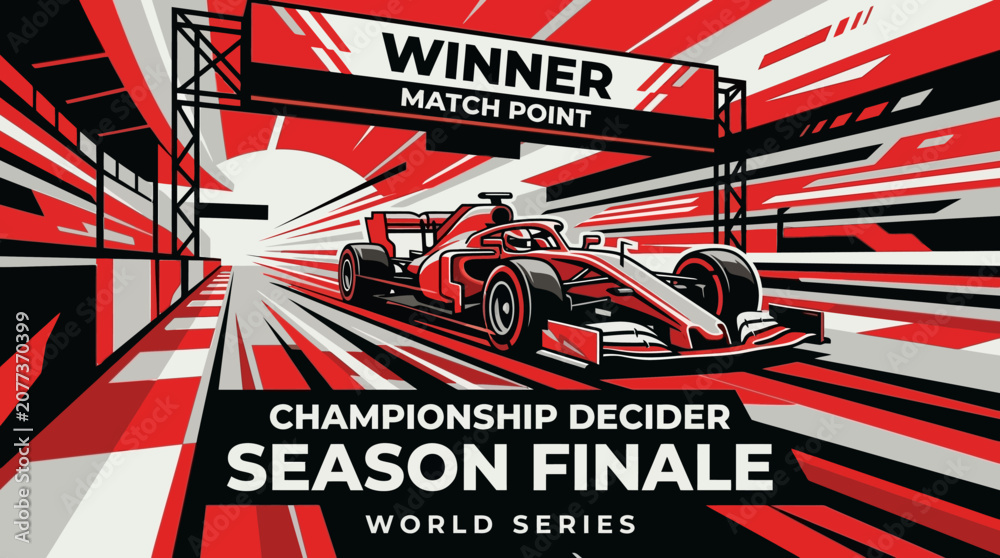 Obraz premium Formula One Championship Decider Season Finale World Series Winner Match Point Car