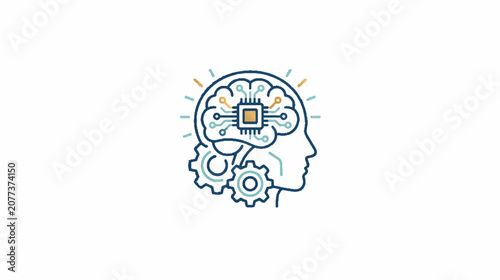 Artificial Intelligence Brain Circuit Halftone Design