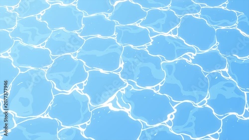Anime Water Caustics Cartoon Stylized Pool Background