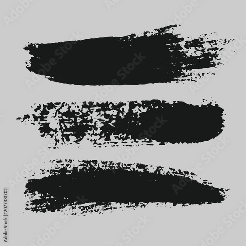 Φωτογραφία set of a three brush stroke vector design