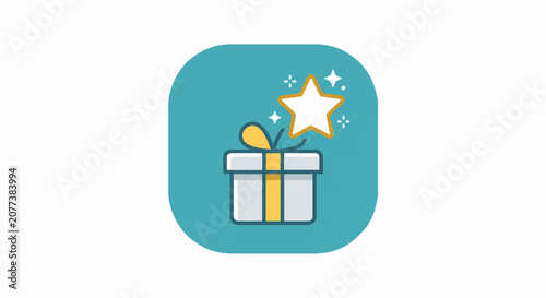 Yellow Star and Blue Halftone Pattern Graphic Design
