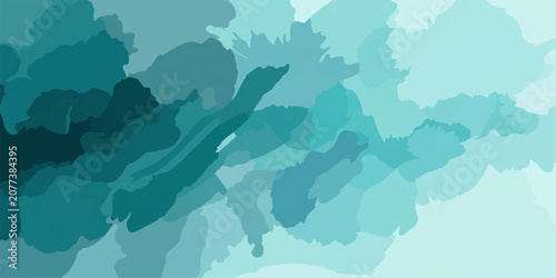 Bild auf Leinwand Abstract blue watercolor background, soft gradient texture, calming blue hues, v