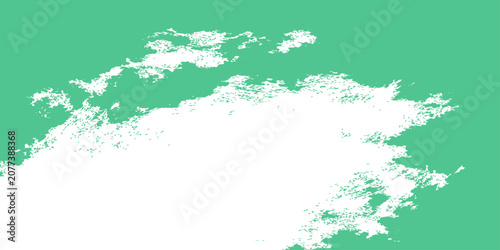Bild auf Leinwand White abstract cloud shape isolated on mint green backdrop smoke mist texture ov