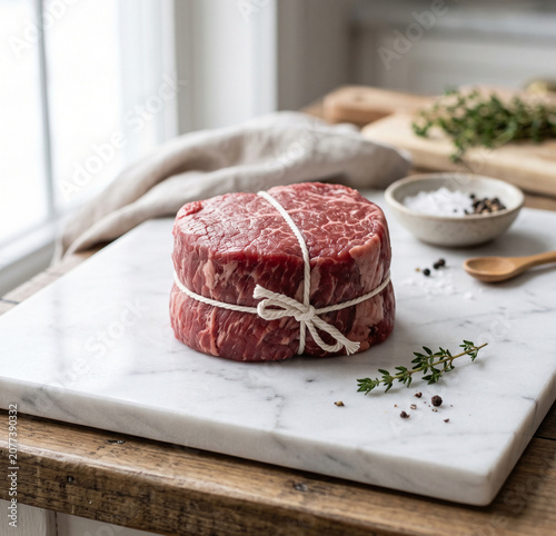 raw meat on a cutting board