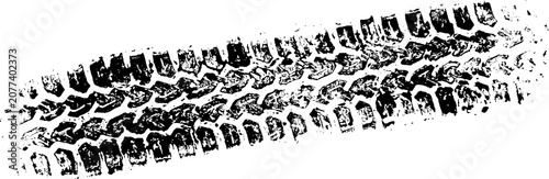 Vertical black and white tire track seamless pattern background vector illustration