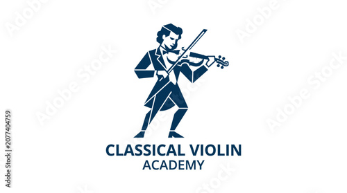 Canvas Print Young man playing the violin skillfully.
