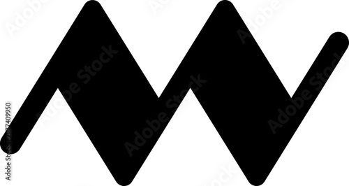 Bild auf Leinwand Short Trill Line Vibrato Zigzag Music Notation Symbol