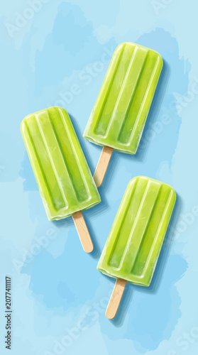 colorful ice cream set