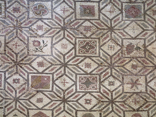 17.06.2025, Paphos, Cyprus: Ancient mosaic in the archaeological park