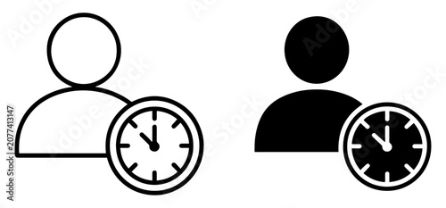 Cuadro en lienzo office hours icon vector collection