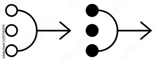 Foto simplify process icon vector