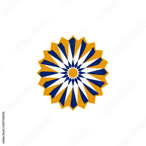 Geometric Sunburst Vector Design