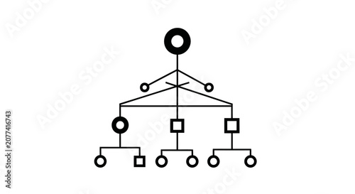 Canvastavla Abstract Family Tree Infographic Diagram