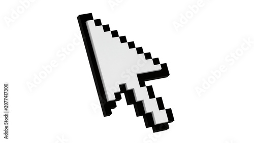 Pixelated computer mouse cursor arrow pointer