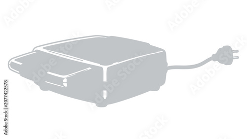 Foto Minimalist Icon of a Laptop Power Adapter