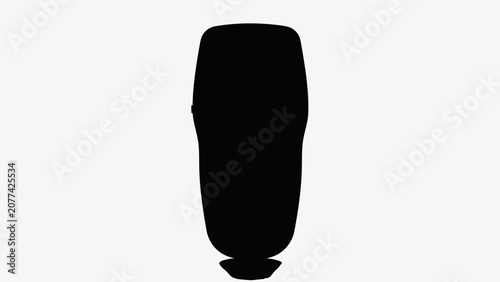 Obraz na plátně Black Silhouette of a Handheld Electronic Device