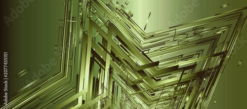 abstract background with green lines