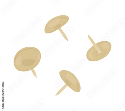 Εκτύπωση καμβά Upholstery fastening nails in flat style