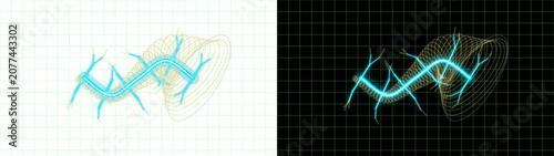 Bild auf Leinwand PNG image of Human pancreas anatomy with portal vein and bile duct system, medic