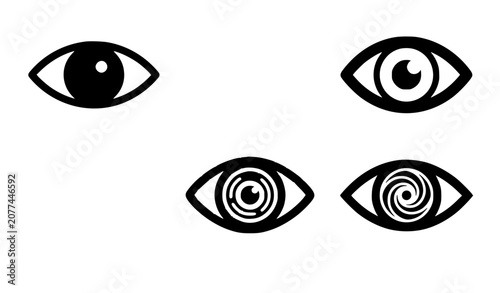 Konstfotografi Creative Eye Sign Icon Vector Pack with Modern Visibility Symbols for UI Apps We