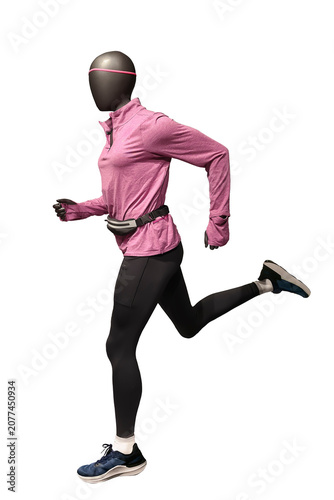 Running female mannequin