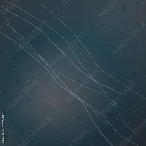 Abstract cosmic space background with light trails and stars