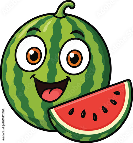 watermelon cartoon illustration
