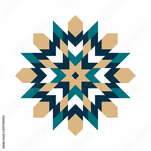 Geometric Snowflake Vector Design
