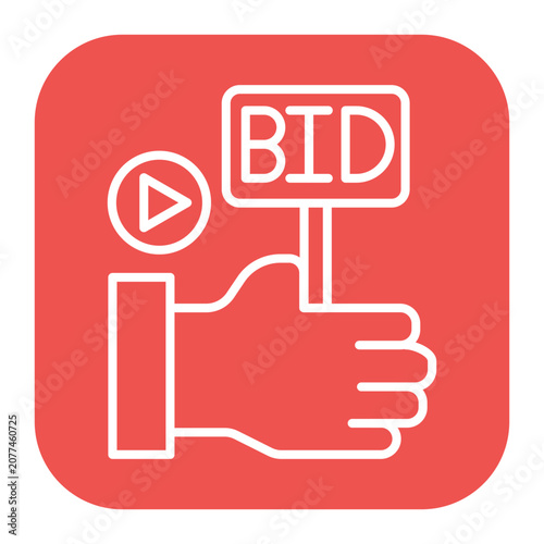Obraz na plátně Starting Bid Icon