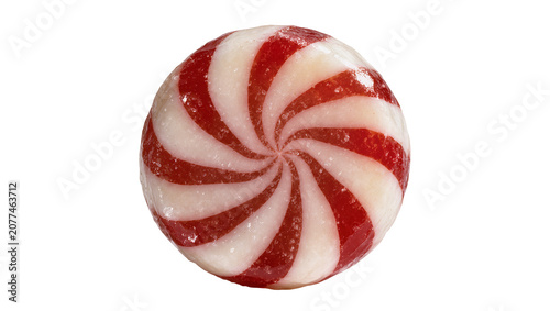 Cuadro en lienzo Red and white swirl hard candy