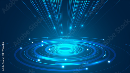 Futuristic innovation portal. Abstract virtual reality technology. Graphic concept for your design