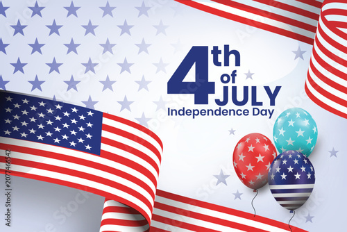 4th of July Independence Day Celebration Background. Fourth of July Celebration Banner