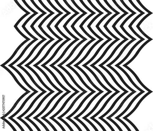 Vertical black and white chevron pattern, abstract geometric zigzag wave background