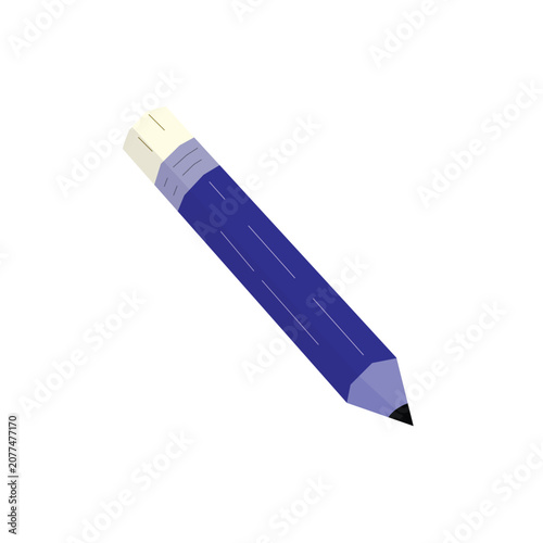 Fotografie pencil with eraser intact on white background background