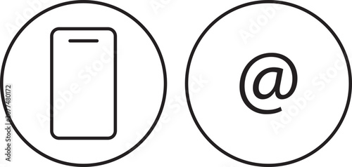 Quadro su tela Prinsmartphone, electronic mail, mention, client, contact, icon, call, phone, su