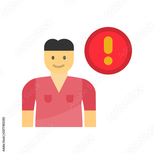 Картината върху платно Cautious Icon Design