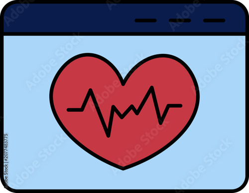 Heartbeat Monitor on Digital Display