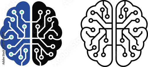 Brain circuitry dual hemisphere schematic diagram hemispheres