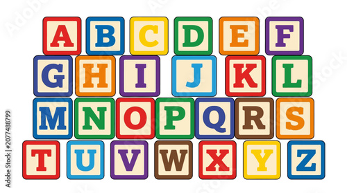 Tablou pe pânză Alphabet Blocks ABC Learning Toy
