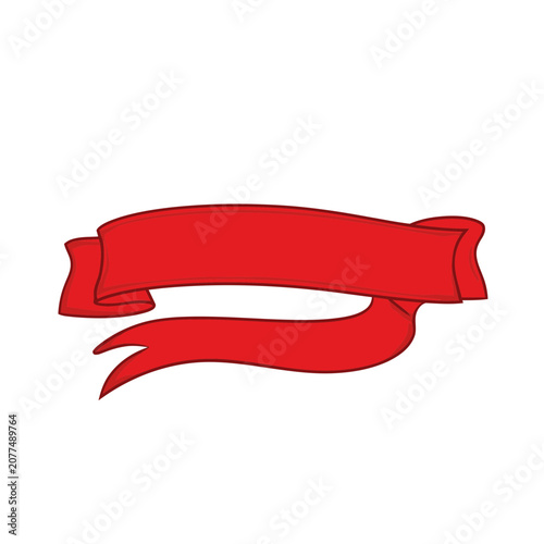 Red ribbon banner vector illustration