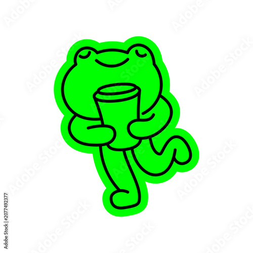 Vector hand-drawn doodle illustration, funny friendly mascot and character for branding, prints, packaging, stickers,