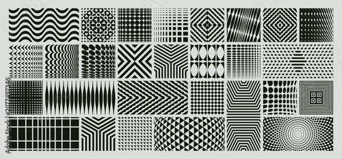 Bild auf Leinwand Modern op art grid designs, abstract geometric pattern mega collection